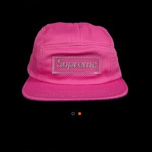 Pink Supreme camp reflective cap hat